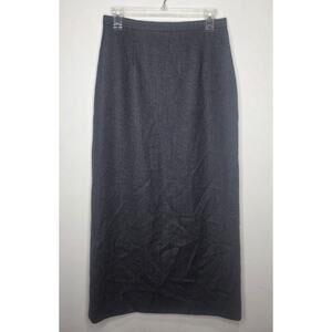 Brooks Brothers dark grey long wool skirt - 8 - retroglam corpcore career